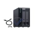 Boitier 2 baies sans disque (boitier nu) USB-C Pour disque 2,5" ou 3,5" SATA III TR-002