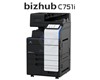 Imprimante C751i 75ppm Couleur Ecran Tactile 10" 8 Go Disque dur SSD 256 Go Bizhub-C751i