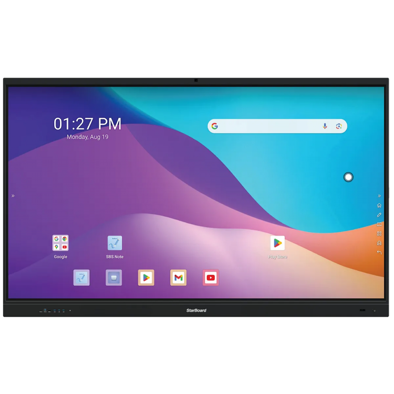Écran Interactif StarBoard 4K UHD 65 pouces Tactile Android 8.0 Intégré TE-YL-65